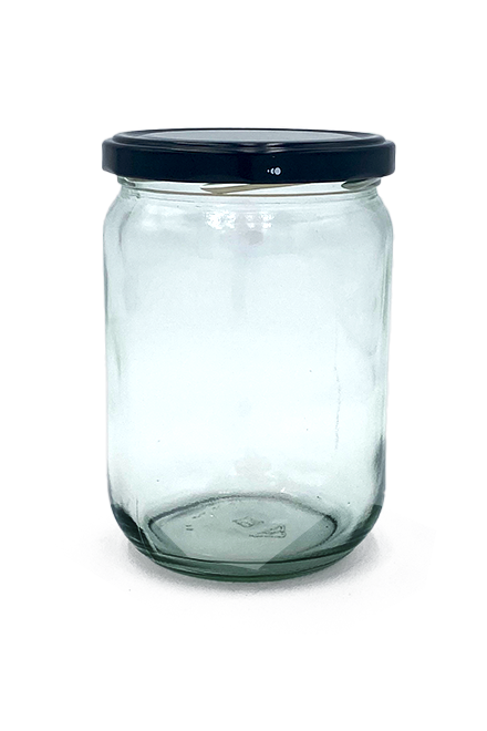 Joghurt - Quarkglas | 550 ml | 48 Stk. inkl Deckel SCHWARZ