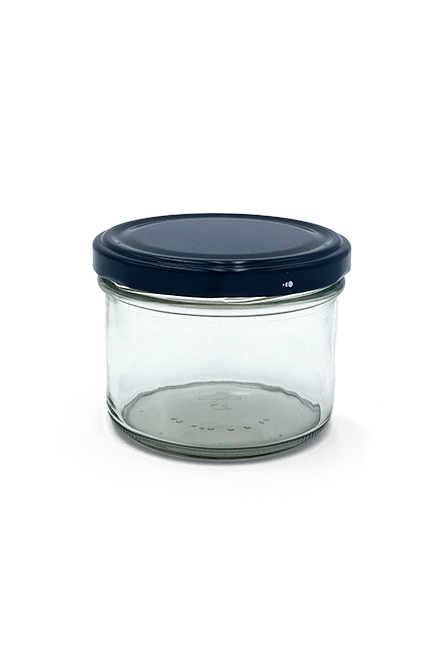 Joghurt - Quarkglas | 225ml | 96 Stk. inkl. Deckel SCHWARZ